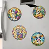 (US Local)6Pcs Acrylic Glass Painting Animals DIY Fridge Stickers for Fridge Whiteboards