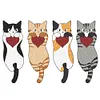 (US Local)4Pcs Cat DIY Diamond Painting Bookmarks Making Kit Diamond Art Bookmark