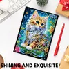 (US Local)50-Page A5 Cat Diamond Painting Notebook for Adult Holiday Birthday Gift