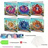 (US Local)6Pcs Bud Dragon DIY Diamond Painting Card for Holiday Party Favors for Friends Greeting Card Kit