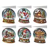 6pcs Diamond Painting Xmas Ball Greeting Cards Congratulations Cards & Gifts