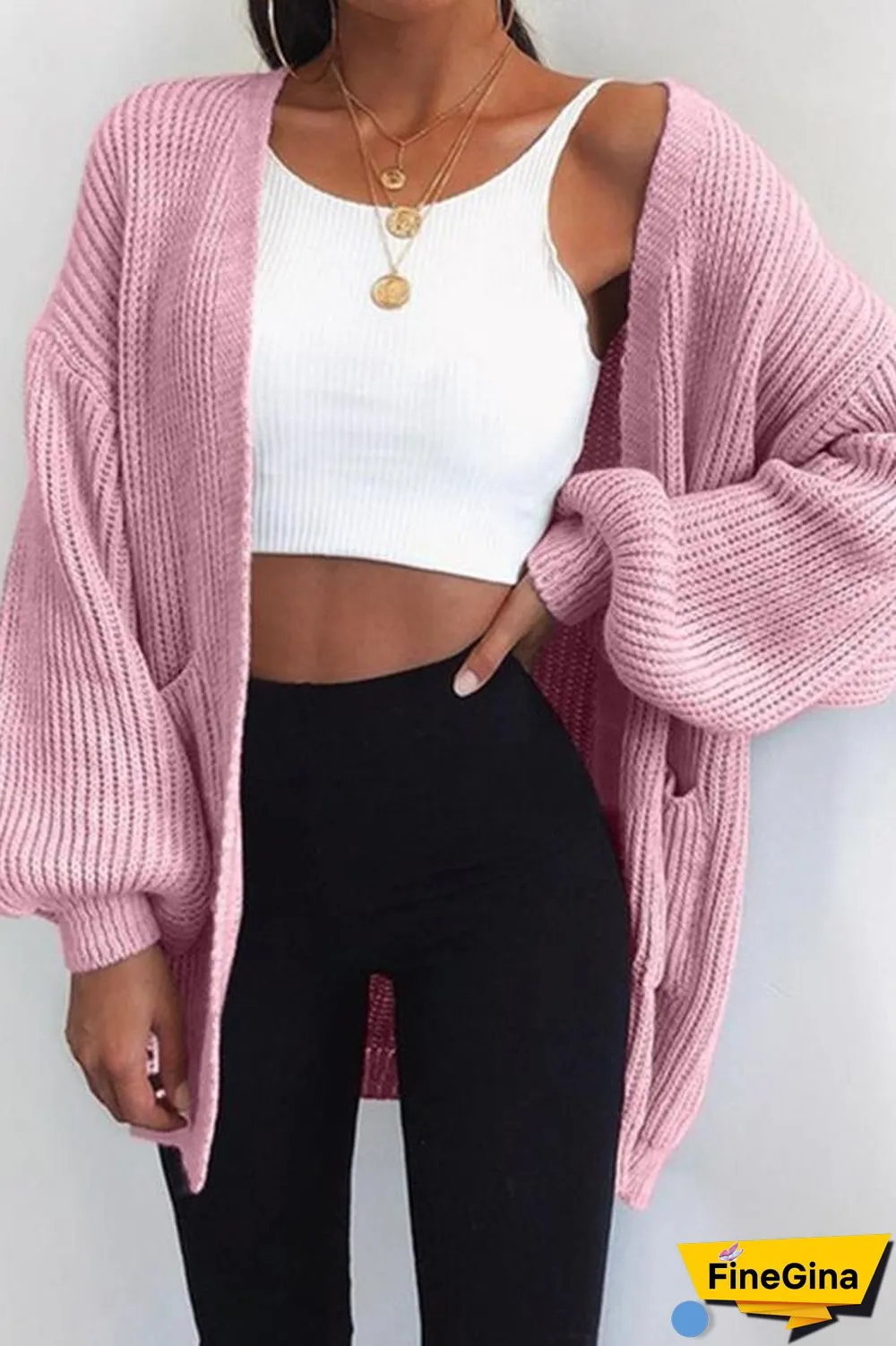 Long Sleeve Solid Color Cardigan (5 Colors) P13333
