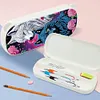 (US Local)Wolf Pattern DIY Diamond Pencil Case Pens Brushes Accessories Travel Pencil Box