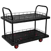 [US Local Warehouse] 2 Shelf Heavy Duty Rolling Utility Cart 880lbs Capacity Serving Cart with Wheels