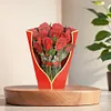 Floral Bouquet Thank You Card 3D Pop Up Card for All Occasion (Rose)
