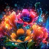 >SALE<5D DIY Full Round Drill Diamond Painting Luminous Flowers Kit Home Decor 30x30cm