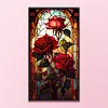 Window Flower Style-Full Embroidery 3 Strands 11CT Stamped Cross Stitch-40*70CM-Large Size