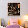 The Dragon In Study-11CT Stamped Cross Stitch 50*50cm/19.69*19.69in