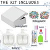 A Set of Two Multifunctional Diamond Painting Reusable Liquid Bottles DIY Special Shaped Drill Craft Kits