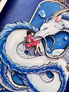 3D Decorative Paint of Nigihayami Kohakunushi & Bathhouse - Spirited Away Decorative Painting - Mystical Art Studios