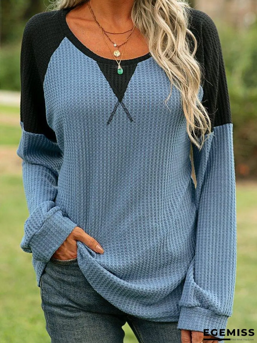 Casual Crew Neck Shirts & Tops | EGEMISS