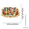 Diamond Painting Single-Sided Acrylic USA and Rose Pendant Sun Catcher for Home Garden Wall Door