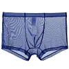 Men's sexy ultra-thin transparent mesh boxer briefs