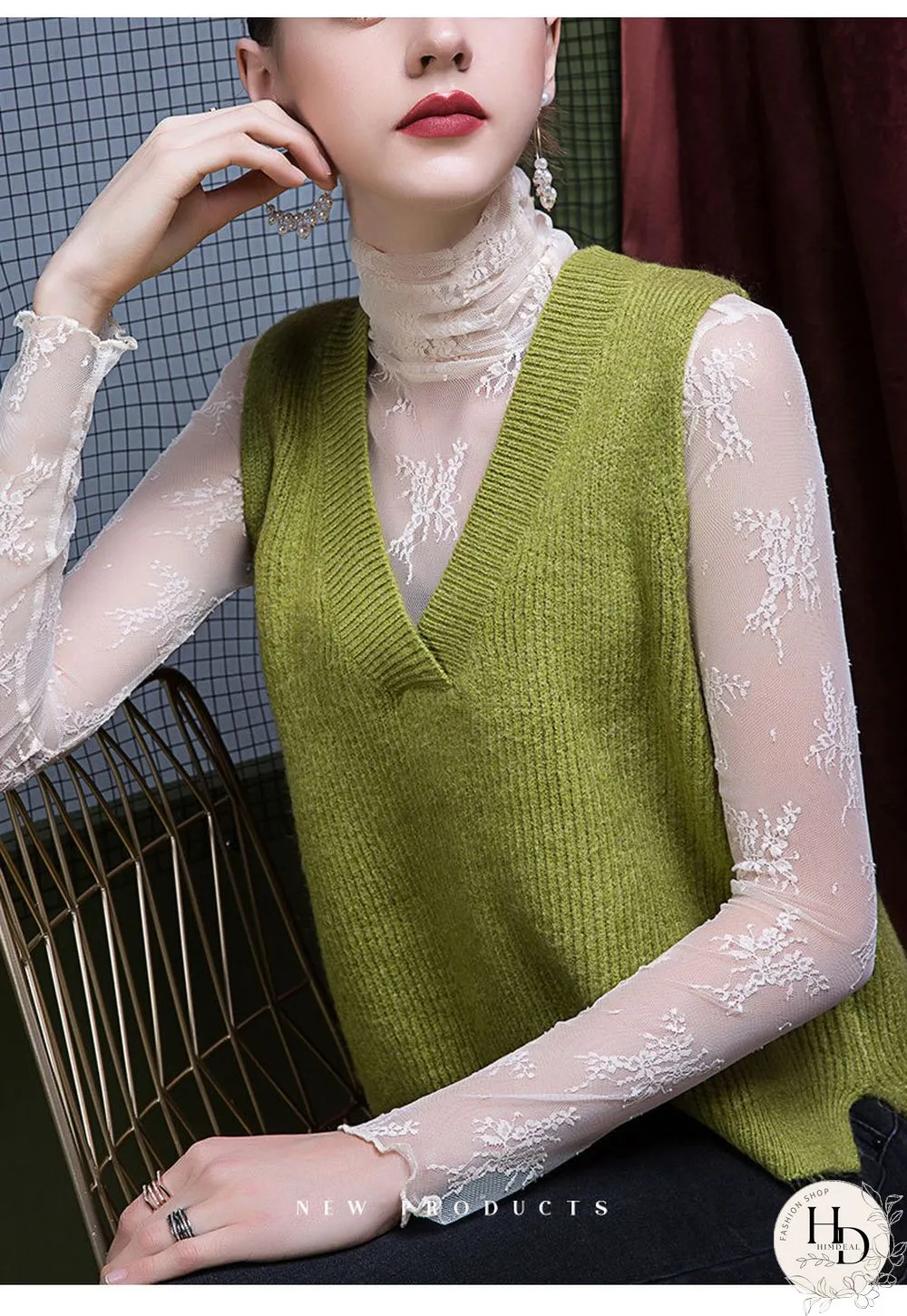 Women Mesh T-shirt Turtleneck Black Lady Lace T-shirt Long Sleeve Autumn Winter Women'sClothing AllMatch Female T-shirts