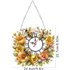 DIY Flowers Bees 5D Hanging Clock Art Craft for Living Room Decoration
