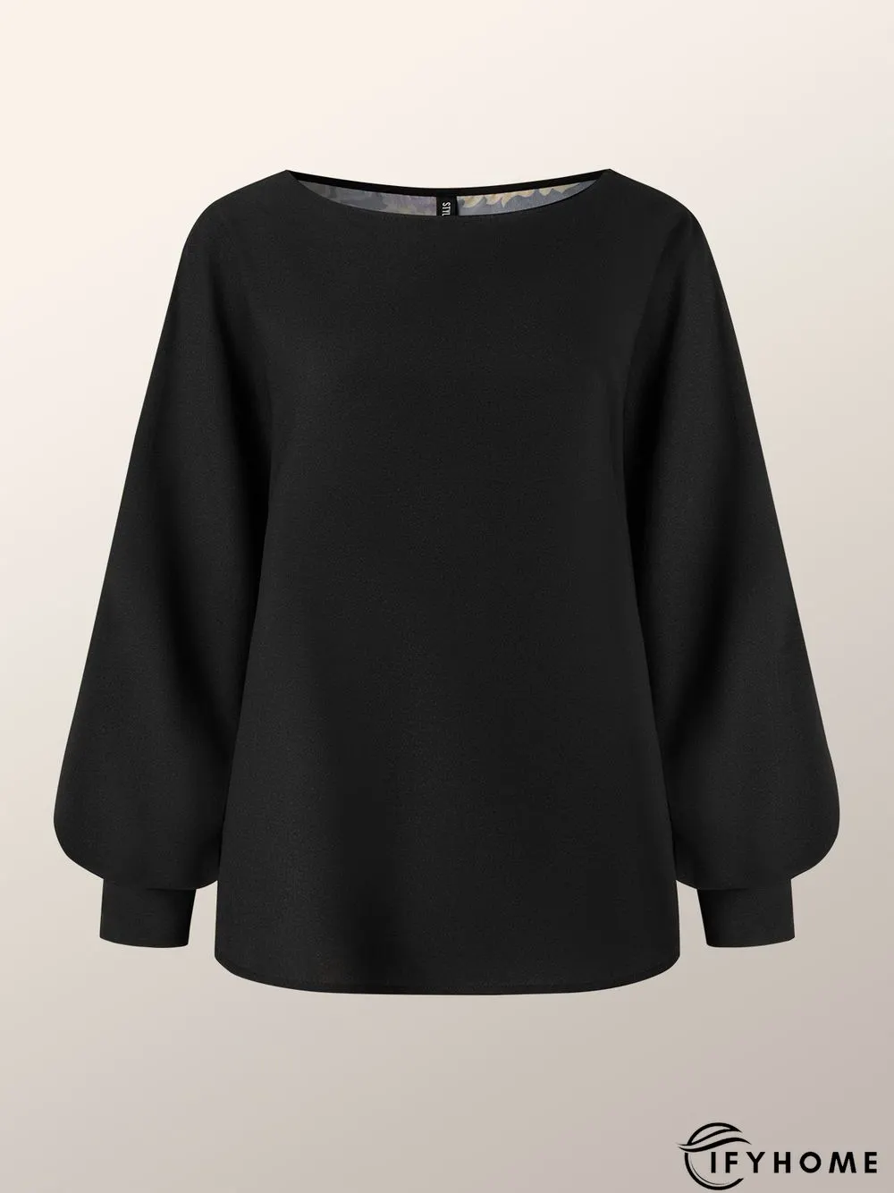 Long sleeve Boat Neck Loose Blouse | IFYHOME