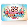 Diamond Painting Owl 2027 Paper Calendar Monthly Flip Tabletop Calendar Kit