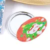 DIY Double Sided Special Shape Diamond Painting Compact Mirror Kit(Christmas Animal)