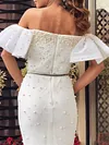 Beaded Strapless Off-The-Shoulder Maxi Dress