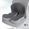 Memory Foam L-Shaped Integrated Seat Cushion with Lumbar Support Sitting Pillow