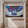 （Big Size）Disney Cartoon-Full Round Diamond Painting 80*50CM