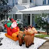 Christmas Inflatable Santa Claus on Reindeer Sleigh for Party Lawn Outdoor Yard