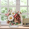 >SALE<Daisy Cottage Acrylic Special Shape DIY Diamond Painting Desktop Ornaments