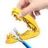 4-in-1 RJ45 Network Cable Tool Portable Wire Stripper Cable Stripper (Yellow)