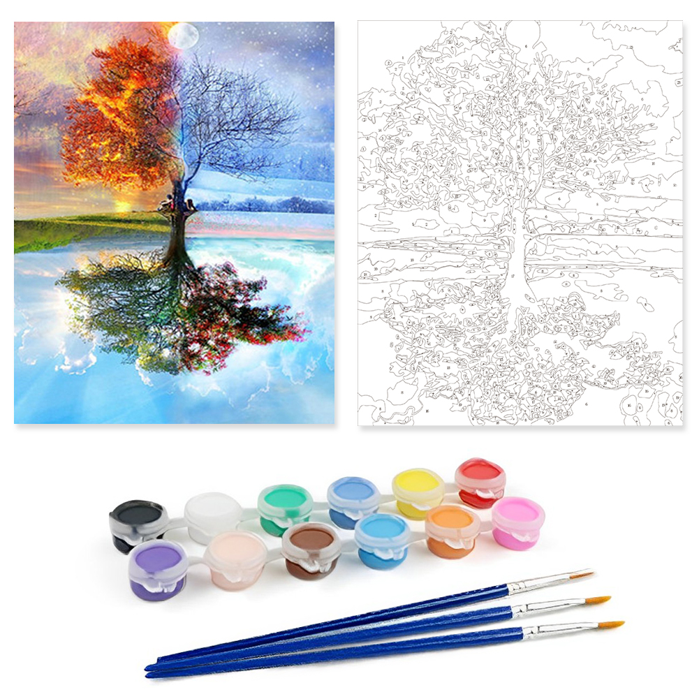 Romantic Tree-Paint by Numbers-16"x20"/40x50cm