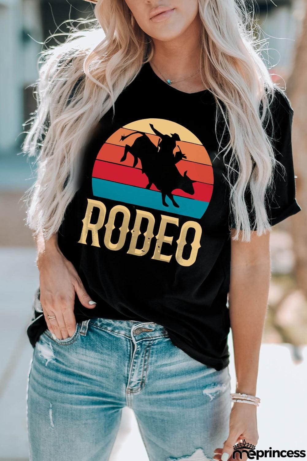RODEO Graphic Round Neck Short Sleeve Tee