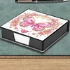 Leather Butterfly Diamond Painting Notecard Box Rhinestones Post It Dispenser