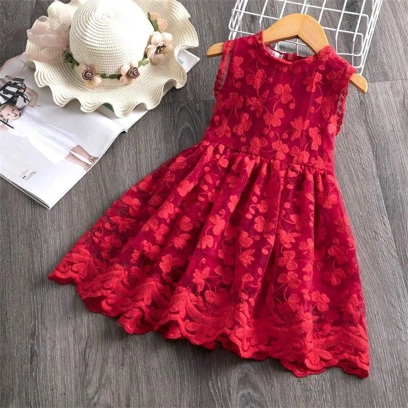 Floral Girls Clothing Children Baby Dresses for Girl Wedding Party Dress Princess Ceremony Prom Communion Gown Vestido Infantil