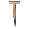 Hand Dibber Stainless Steel Sow Dibbler with Wood Handle Seed Planter Tool