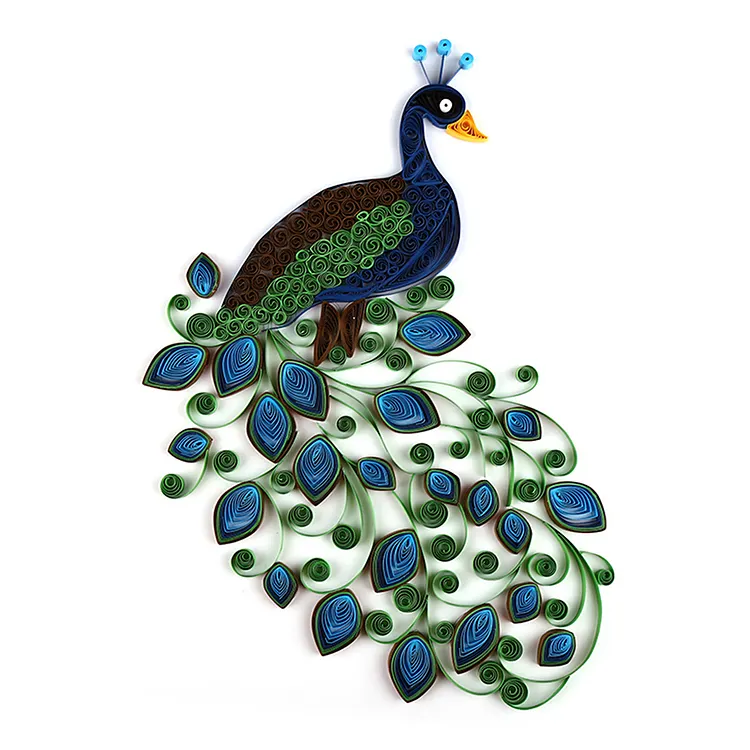 DIY Handmade Material Templates Tool Set Peafowl Quilling Paper Stripes gbfke