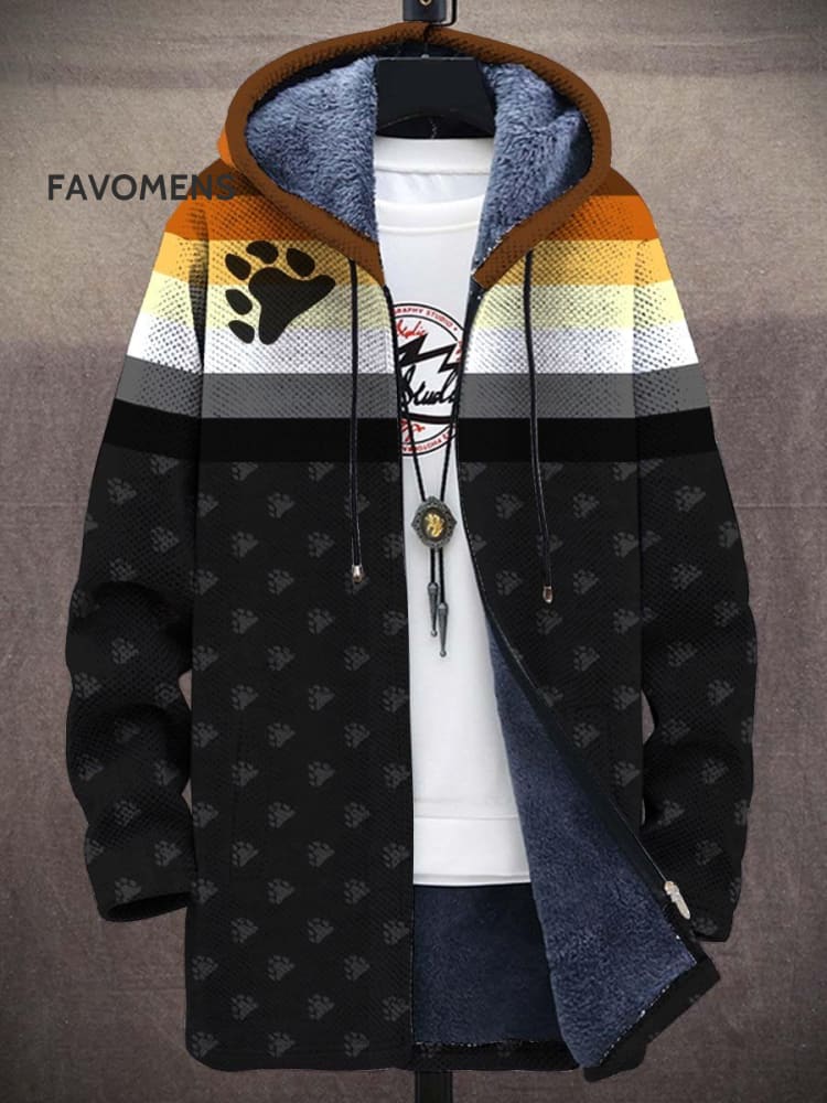 Men&rsquo;s Gay Bears Print Thick Loose Long-Sleeved Coat Cardigan Colorful1 / M