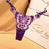 Original Design Butterfly Embroidered Silk Adjustable Plus Size Thong