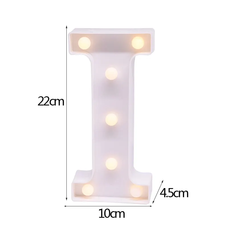 DIY LED Letter Night Light Creative 26 English Alphabet Number Battery Lamp Romantic Wedding Party Decoration