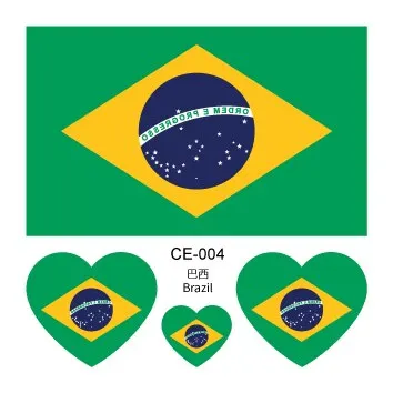 2018 Europe Cup Country Flags Sticker Body Waterproof Temporary Tattoo Flag Of Brazilian,Russian,Spain,Ukraine Face Tattoo