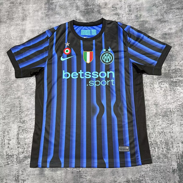 【S~4XL】Inter Milan 25/26 Home Football Jersey- Italian Champion Scudetto + Silver Star + Italian Shield