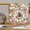 Diamond Painting Acrylic Flower Alarm Clock Shape Clock Ornament