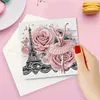 (US Local)6Pcs Ballet 5D DIY Diamond Painting Greeting Card Craft for Friend Family Lover Kit