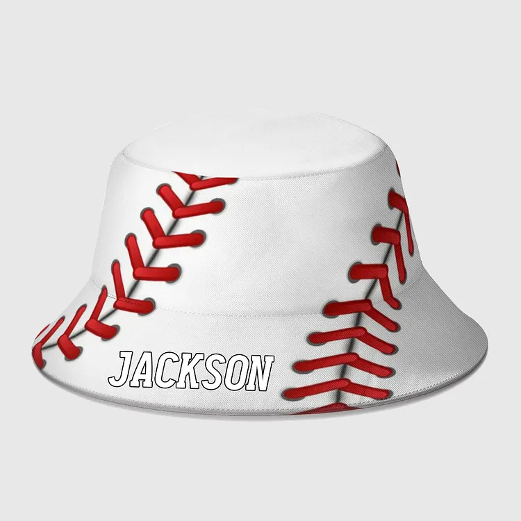 Personalized Baseball Visor Bucket Hat, Personalized Sports Bucket Hat with Custom Name