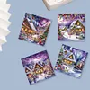6Pcs Diamond Painting Christmas House Greeting Cards Christmas Cards