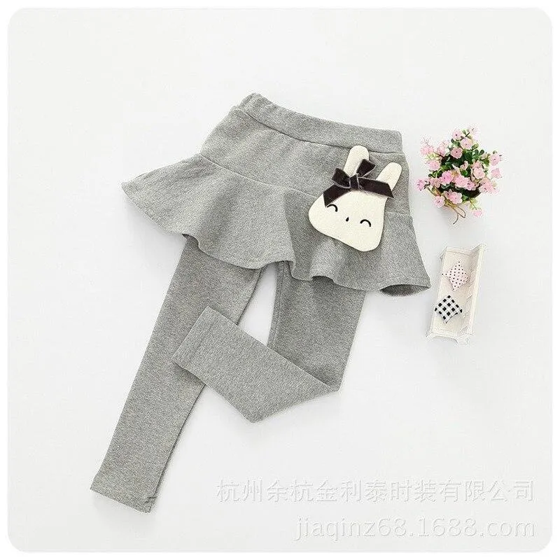 1-8 Years Girls Leggings Spring Summer Lace Princess Skirt-pants Children Cotton Skirt Trousers Kids Slim Pencil Pants