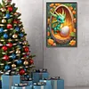 >SALE<5D DIY Full Round Drill Diamond Painting Green Dragon Home Decor 40x60cm