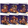 >SALE<6PCS DIY Halloween Diamond Art Greeting Cards Congratulations Cards & Gifts