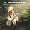 60X Handheld Magnifier with LED Light Illuminated Magnifying Glass for Reading