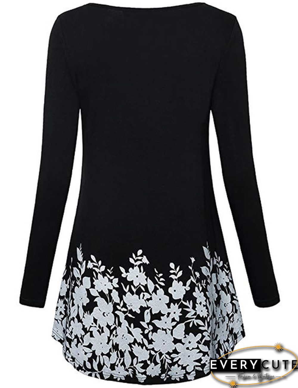 Women Autumn Fashion Floral Printed Tunics Women Basic Long Sleeve Casual Tops T-Shirt