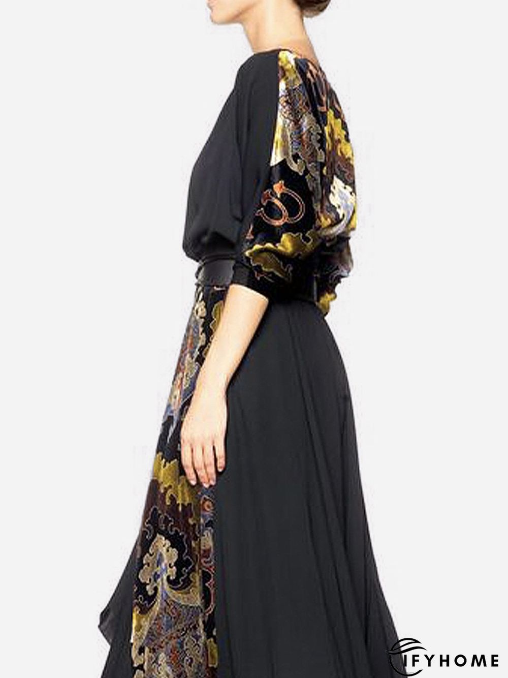 Long sleeve Boat Neck Loose Blouse | IFYHOME