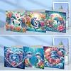 (US Local)6PCS Whale DIY Diamond Art Greeting Cards Congratulations Cards & Gifts
